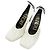 Autre Marque Patou Drawstring Leather Square Toe Block Heel Pumps White