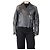 Frame Denim Schwarze, abgenutzte Lederjacke - Größe S