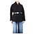 Ba&Sh Chaqueta de lana negra con cinturón - talla UK 10