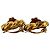 Chanel Gripoa Coco Mark Farbstein-Ohrclip Rot Golden - Ansicht 2
