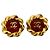 Chanel Gripoa Coco Mark Farbstein-Ohrclip Rot Golden - Ansicht 3
