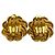 Chanel Gripoa Coco Mark Farbstein-Ohrclip Rot Golden - Ansicht 4