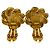 Chanel Gripoa Coco Mark Farbstein-Ohrclip Rot Golden - Ansicht 5