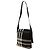Borsa a spalla in lana a quadri mega nera Burberry Nero - vista 2