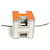Collier H Cube Hermès Argenté Orange  - vue 3