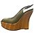 Gucci Wedge-Sandalen aus Lackleder - Ansicht 4