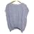 Autre Marque SOIL Leinenpulloverbluse Grau Hellblau  - Ansicht 1