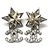 Orecchini a goccia placcati in oro Chanel con stella in strass