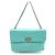 Borsa a mano Chanel 2.55 Chocobar con catena Turchese
