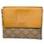 Triomphe Céline Vintage Celine Paris Leather Purse beige Yellow