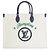 Louis Vuitton Blu Beige Jacquard Ricamato Tappezzato Monogram Hamptons Onthego G - vista 8