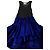 Autre Marque Jacques Gratz Cocktailkleid Blau Satin mit Punkten