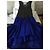 Autre Marque Jacques Gratz Cocktailkleid Blau Satin mit Punkten - Ansicht 2