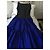 Autre Marque Jacques Gratz Cocktailkleid Blau Satin mit Punkten - Ansicht 3