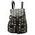Schwarzer Leder-Rucksack mit Prairie-Blumenmuster von Saint Laurent
