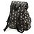 Schwarzer Leder-Rucksack mit Prairie-Blumenmuster von Saint Laurent - Ansicht 2