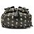 Schwarzer Leder-Rucksack mit Prairie-Blumenmuster von Saint Laurent - Ansicht 3