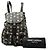 Schwarzer Leder-Rucksack mit Prairie-Blumenmuster von Saint Laurent - Ansicht 8