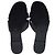 Sandali piatti Isola LV Louis Vuitton in pelle di vitello nera Nero - vista 6
