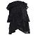 Iro Leopard-Accent Mini Tiered Skirt in Black Silk - view 2