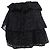 Iro Leopard-Accent Mini Tiered Skirt in Black Silk - view 3