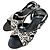 Céline Celine Tierdruck Haarkalb Niedrig Absatz Sandalen Braun Beige