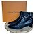 Botines Louis Vuitton de cuero negro con hebilla LV