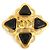 CHANEL Coco Mark Metallstein Brosche Golden