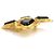 CHANEL Coco Mark Metallstein Brosche Golden - Ansicht 2