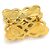 CHANEL Coco Mark Metallstein Brosche Golden - Ansicht 3