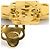 CHANEL Coco Mark Metallstein Brosche Golden - Ansicht 5