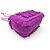 NUOVA BORSA A MANO CHANEL AS0974 TWEED LOGO GIGANTE RETTANGOLARE VIOLA - vista 3