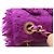 NUOVA BORSA A MANO CHANEL AS0974 TWEED LOGO GIGANTE RETTANGOLARE VIOLA - vista 5