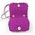 NUOVA BORSA A MANO CHANEL AS0974 TWEED LOGO GIGANTE RETTANGOLARE VIOLA - vista 8