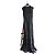 Vestido longo preto Alaïa com padrões de zebra brilhantes tamanho S (IT 40 / FR 36)