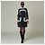 Completo Chanel Abito e Giacca in Tweed Nero e Blu Navy - vista 5