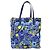Prada Floreal Tote Printed Tessuto Large Blue