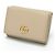 Gucci Double G Tri-Fold Compact Wallet Beige Gelb