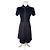 Abito vintage in cotone e pelle Courreges 36/S nero Grigio antracite