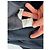 Abito vintage in cotone e pelle Courreges 36/S nero Grigio antracite - vista 12