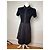 Abito vintage in cotone e pelle Courreges 36/S nero Grigio antracite - vista 14