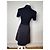 Abito vintage in cotone e pelle Courreges 36/S nero Grigio antracite - vista 15