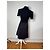 Abito vintage in cotone e pelle Courreges 36/S nero Grigio antracite - vista 3