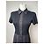 Abito vintage in cotone e pelle Courreges 36/S nero Grigio antracite - vista 8