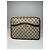 Clutch in pelle monogramma Ophidia vintage Gucci grigio marrone