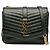 Sac Sulpice Monogram en agneau chevron vert de Saint Laurent