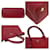 Borsa tote Prada in rosso Fuoco - vista 4