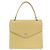 Borsa a mano in pelle di vitello grana beige Chanel