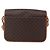 Céline Celine Vintage Macadam Schultertasche mit Rundlogo aus Canvas und Leder Braun - Ansicht 2
