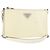 Bolso cruzado Prada de cuero Saffiano Vernice con cadena Blanco
